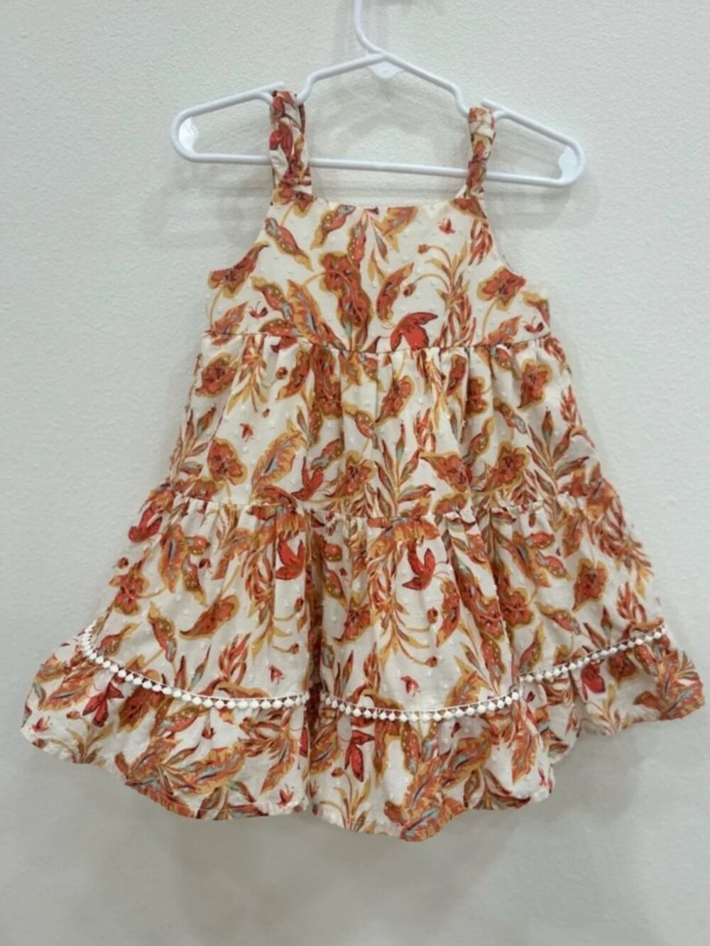 tiered floral spaghetti strap toddler dress 24mo 2t vacation resort